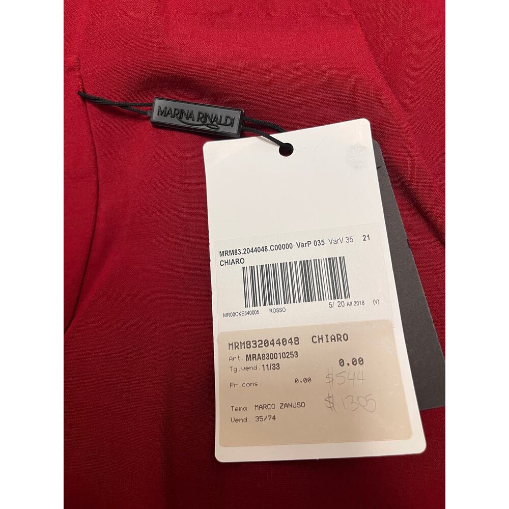 Marina Rinaldi Chiaro Red Wool Open Front Drape Jacket Italy Plus Size 21 NWT - Picture 6 of 11